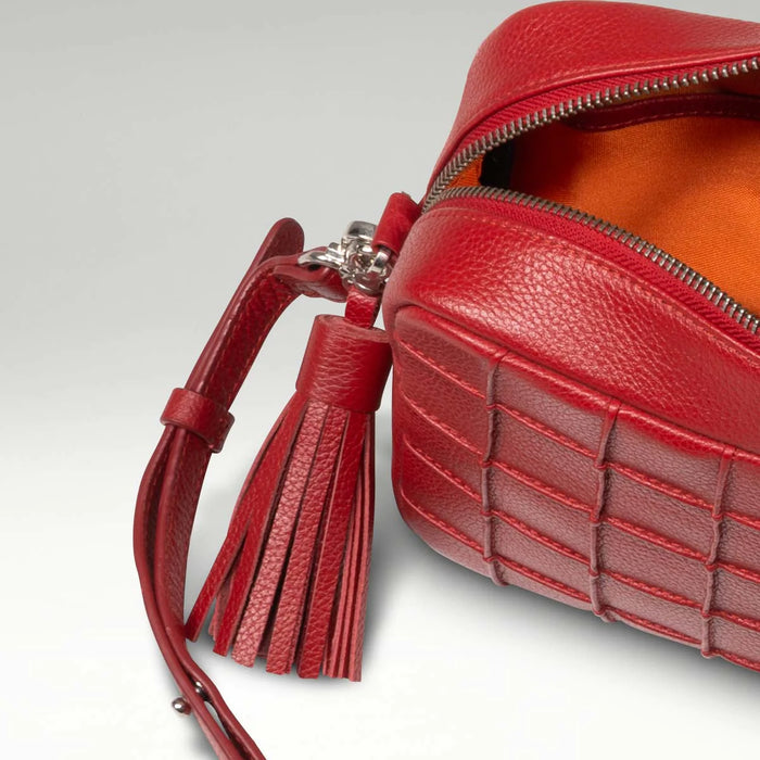 Cross-body Bag - Chili rød - Nappa læder