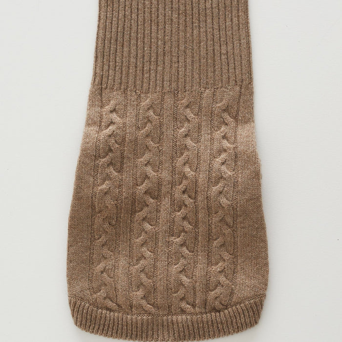 Dog Cable Sweater - Mink - Cashmere