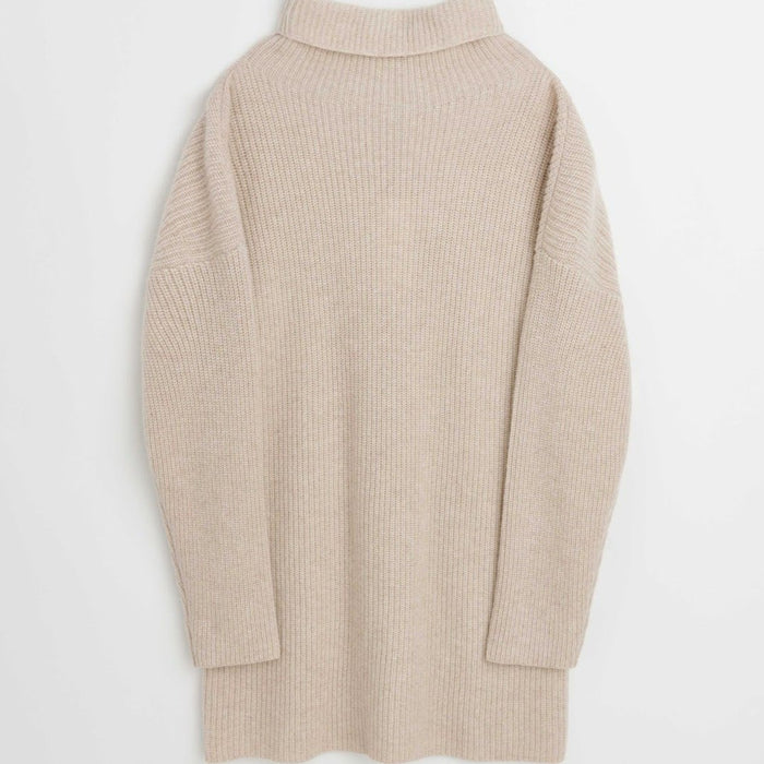 Oversized Rib Sweater - Cashmere