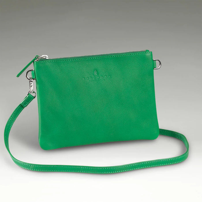 Zipper Pouch Bag - Grøn - Nappa læder